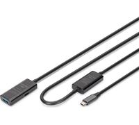 DIGITUS Verlängerungskabel USB-C->USB-A St./Bu. 10G 10,00m