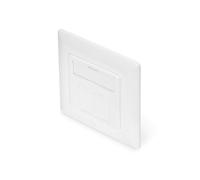 DIGITUS Wallplate for Keystone Jacks, German Type 80x80 frame, 50x50 central pla