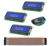 DiGiYes Lot de 3 modules d'affichage LCD I2C IIC 1602 - 16 x 2 caractères - Rétroéclairage bleu - Pour Raspberry Pi/Arduino - Avec 40 fils de démarrage de 10 mm