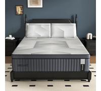 DIGLANT Matelas hybride de 35,6 cm pour lit simple XL, toucher peluche, gris, certifié CertiPUR-US, 100 essais de nuit