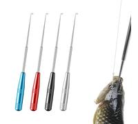 DIGNFENG 4 Pièces Dégorgeoir Dégorgeoir Peche, Remover Poisson Crochet, Accessoires de Pêche d'extracteur de Crochet de Détacheur, Portable Crochet de Pêche Dissolvant Décrocher Extracteur