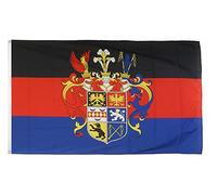 Digni Drapeau Allemagne Ostfriesland Frise Orientale avec Grand Blason - 90 x 150 cm Sticker Gratuit