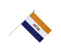 Digni® Drapeau Ancien Afrique du Sud sur hampe 30 x 45 cm avec autocollant, petit drapeau en polyester pour événements, supporters et décoration