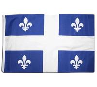 Digni® Drapeau Canada Quebec 30 x 45 cm avec manche et autocollant, drapeau en polyester à enfiler sur hampe pour décoration et événements