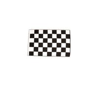Digni® Drapeau Damier F1 30 x 45 cm avec manche et autocollant, drapeau en polyester à enfiler sur hampe pour décoration et événements