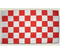 Digni drapeau Damier Rouge-Blanc 90 x 150 cm