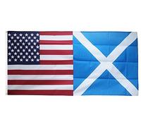Digni Drapeau d'amitiés USA - Ecosse - 90 x 180 cm Sticker Gratuit