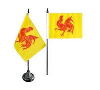 Digni® Drapeau de Table Belgique Wallonie, Mini Drapeau - 10 x 15 cm