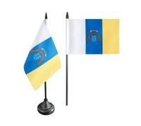 Digni® Drapeau de Table Espagne Îles des Canaries, Mini Drapeau - 10 x 15 cm