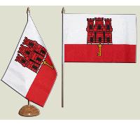 Digni Drapeau de Table Gibraltar - 15 x 22 cm