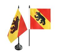 Digni Drapeau de table Suisse Canton Berne Bern, mini drapeau - 12 x 12 cm