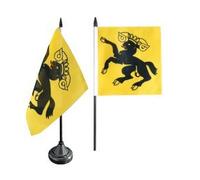 Digni® Drapeau de Table Suisse Canton Schaffhouse Schaffhausen, Mini Drapeau - 12 x 12 cm