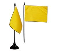 Digni® Drapeau de Table Unicolore Jaune, Mini Drapeau - 10 x 15 cm