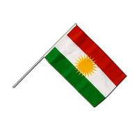 Digni Drapeau Kurdistan sur hampe - 60 x 90 cm