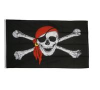 Digni Drapeau Pirate avec foulard - 90 x 150 cm