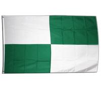 Digni Drapeau supporteur 4 Damiers Vert-Blanc - 90 x 150 cm Sticker Gratuit