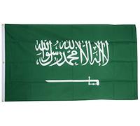 Digni Drapeau XXL Arabie saoudite 150 x 250 cm avec autocollant - grande bannière de supporter avec 3 œillets métalliques