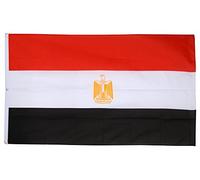 Digni Drapeau XXL Égypte 150 x 250 cm avec autocollant - grande bannière de supporter avec 3 œillets métalliques