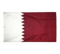 Digni Drapeau XXL Qatar 150 x 250 cm avec autocollant - grande bannière de supporter avec 3 œillets métalliques