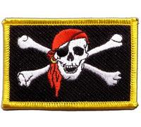 Digni Écusson brodé Flag Patch Pirate avec Foulard - 8 x 6 cm