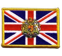 Digni Écusson brodé Flag Patch Royaume-Uni avec Blason - 8 x 6 cm