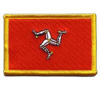 Digni Écusson brodé Flag Patch Royaume-Uni Île de Man - 8 x 6 cm