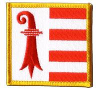 Digni Écusson brodé Flag Patch Suisse Canton Jura - 7 x 7 cm