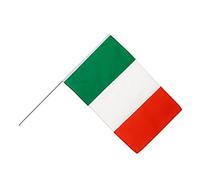 Digni® Grand drapeau Italie sur hampe 60 x 90 cm avec autocollant, drapeau en polyester pour supporters, fêtes et décoration