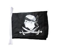 Digni Grande Guirlande 12 Drapeaux Pirate Corse - 30 x 45 cm / 8,9 m Sticker Gratuit