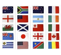 Digni Kit Drapeaux Coupe du Monde de Rugby 2015-30 x 45 cm Sticker Gratuit