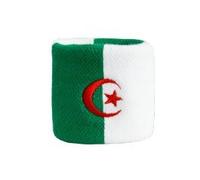 Digni® Lot de 2 Bracelets éponge Motif Algérie pour Poignets, Accessoires de Sport Anti-Transpiration pour Supporters et événements