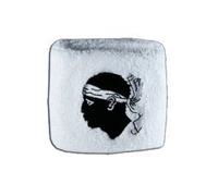 Digni® Lot de 2 Bracelets éponge Motif France Corse pour Poignets, Accessoires de Sport Anti-Transpiration pour Supporters et événements
