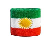Digni® Lot de 2 Bracelets éponge Motif Kurdistan pour Poignets, Accessoires de Sport Anti-Transpiration pour Supporters et événements