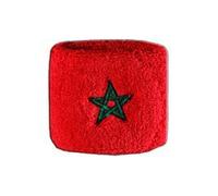 Digni® Lot de 2 Bracelets éponge Motif Maroc pour Poignets, Accessoires de Sport Anti-Transpiration pour Supporters et événements