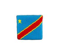 Digni® Lot de 2 Bracelets éponge Motif République démocratique du Congo pour Poignets, Accessoires de Sport Anti-Transpiration pour Supporters et événements