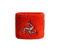 Digni® Lot de 2 Bracelets éponge Motif Royaume-Uni Île de Man pour Poignets, Accessoires de Sport Anti-Transpiration pour Supporters et événements
