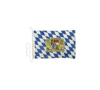 Digni® pavillon de bateau Allemagne Bavière avec lion 30 x 40 cm - drapeau nautique résistant avec corde et boucle pour bateau, yacht et décoration maritime