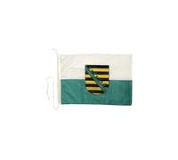 Digni® pavillon de bateau Allemagne Saxe 30 x 40 cm - drapeau nautique résistant avec corde et boucle pour bateau, yacht et décoration maritime