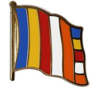 Digni Pin's (épinglette) Drapeau Bouddhique - 2 x 2 cm