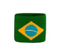 Digni® Poignet éponge avec Drapeau Brésil - Pack de 2 pièces