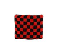 Digni® Poignet éponge avec Drapeau Damier Rouge-Noir, Pack de 2