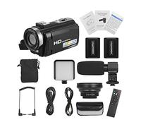 DIGNIFE Caméra vidéo, Caméra vidéo numérique HDV-2011 3 Écran Pouce 108 0P FHD Caméscope de caméra vidéo numérique 4mp 16x Zoom numérique + Batterie Rechargeable(Option 3)