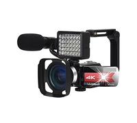 DIGNIFE Caméra vidéo, Caméscope vidéo vidéo, 4K WiFi Night Vision 5 6MP Écran Tactile de Remplissage encastré Vlogging for la caméra Webcam(Standard,K1 Red Camera kit)