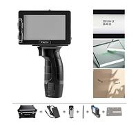 DIGNIFE Imprimante Portable, Imprimante à Jet d'encre Portable de 25,4 mm QR Bar Batch Code Date Numéro de Date Logo Date d'expiration Étiquette Handheld Thermal Jet d'encre(English with 1 Ink)