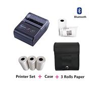 DIGNIFE Imprimante Portable, Imprimante de reçu Bluetooth Portable sans Fil 58mm 2 "Imprimantes Thermiques Bluetooth Maker for magasins Mini factures d'imprimante Facture(Add Case and Paper 3)