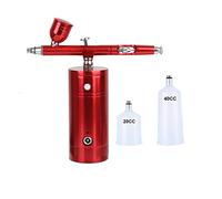DIGNIFE Pulvérisateur de peinture, Kit d'aérographe Mini compresseur Set Simple Action Spray Pistolet à pulvériser for maquillage Décoration coiffure Coupe du visage Coupe du visage remplaçable(C)