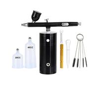 DIGNIFE Pulvérisateur de peinture, Kit d'aérographe Mini compresseur Set Simple Action Spray Pistolet à pulvériser for maquillage Décoration coiffure Coupe du visage Coupe du visage remplaçable(F)