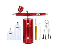 DIGNIFE Pulvérisateur de peinture, Kit d'aérographe Mini compresseur Set Simple Action Spray Pistolet à pulvériser for maquillage Décoration coiffure Coupe du visage Coupe du visage remplaçable(E)