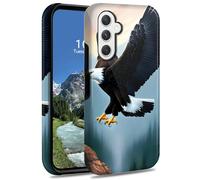 DIGTIALL Coque de protection hybride double couche en polycarbonate et silicone pour Samsung Galaxy A34 5G 6,5" - Résistante aux chocs - Motif aigle volant