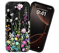 DIGTIALL Coque de téléphone pour iPhone 15 de 6,1 pouces, coque de protection intégrale antichoc en polycarbonate pour iPhone 15 6,1", belles fleurs sauvages
